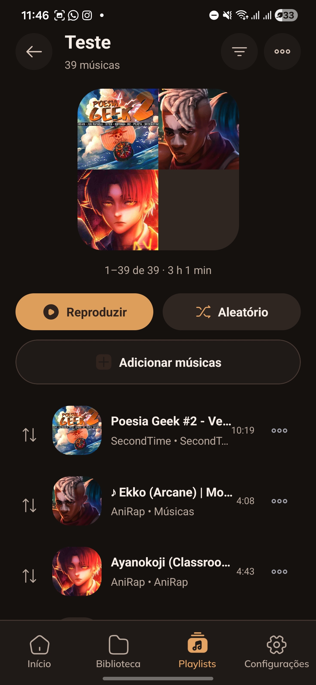 Playlist do SukePlayer